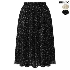 [비엔엑스]플라워 밴딩 캉캉 롱스커트