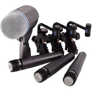 Shure 드럼 마이크 키트 공연 및 드럼, 선택 톰 마운트의 플로어 (DMK57-52) 킥 콩가스 녹음용 키트, 편리한 패키지 옵션이 랙 스네어 있는 톰,