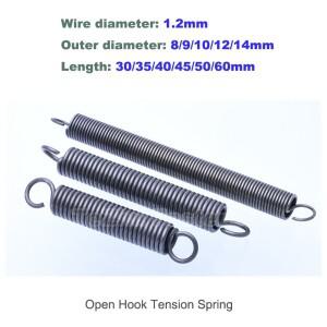 와이어 직경 1.2mm 스트레칭 스틸 스프링 오픈 후크 장력 코일 연장 도어 핸들 트램폴린 길이 30  60mm 5/1