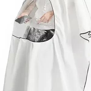 핸드폰사용셀프미용이발보 클립형헤어스타일링커트보 투명창머리카락방지바버커트보