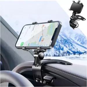 지펠로 자동차 휴대폰 거치대 자동차용 ABS 1400도 회전 대시보드 3~7인치 스마트폰용 모바일 클립 모든