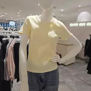 [올리브데올리브][AK수원점] [올리브데올리브] 라운드넥 골지 반팔티셔츠(OW5ME377)