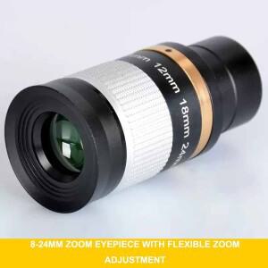 1.25인치 천문 망원경 접안렌즈 8-24mm 연속 줌 고화질 고배율 전문 액세서리