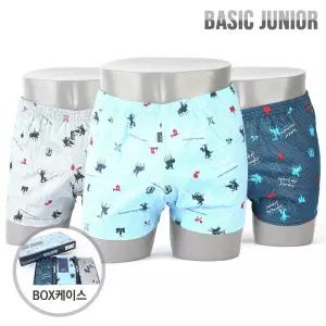BJMT5002 순면 주니어 트렁크3매 학생팬티