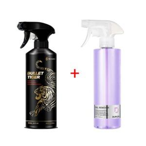 더클래스 초강력 코팅 물왁스 불렛 타이거 500ml + 듀플렉스 오일리무버 500ml 탈지제 유분제거제 왁스전처