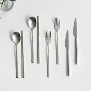 히어 2인 수저, 커트러리 세트 2종 택1 Silver