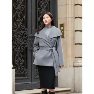 [하프클럽/]울 빅카라 하프 코트 MYDGWH9770