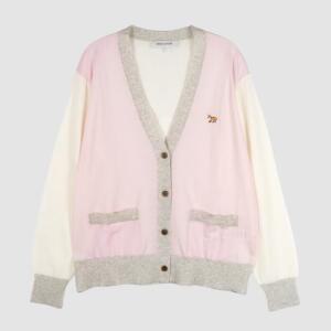 24FW 메종키츠네 가디건 MW00505KT1036P603 PALE PINK DOM