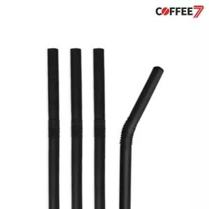 스트로우 자바라 빨대 블랙 7x210mm 벌크포장 500개입 20봉 1박스