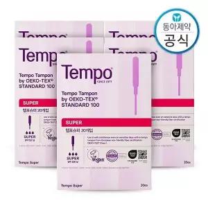 [템포] 슈퍼 탐폰 체내형생리대 20매 5개 총100매