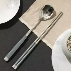 국산 투톤 스텐 수저세트 숟가락 ?가락 신혼부부가족