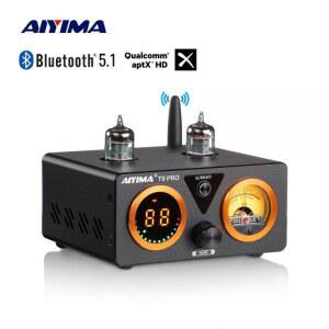 프리 AIYIMA 오디오 T9 블루투스 APTX OPT 32V USB 진공관 디지털 QCC3031 HIFI AU COAX DAC 스테레오 프로 VU