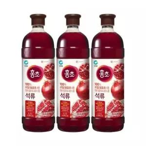 청정원 홍초 석류 발효 식초 발효초 음료 1.5L x 3병 (10%결제)홍초 1.5L x 3병(석류/