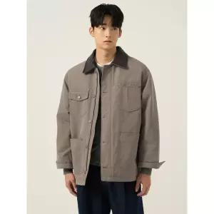 매장정품 빈폴 BEANPOLE MEN 레더 칼라 필드 자켓 재킷 - 베이지 202695