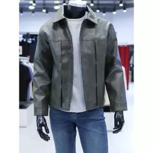 [하프클럽/에스티코]STCO 세이브존04 FW 비건 레더 스냅  점퍼 1JP24352