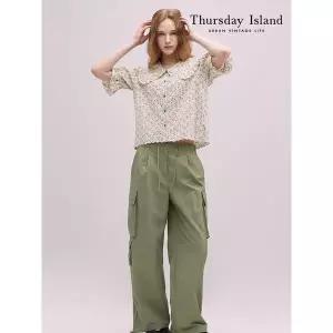 [써스데이아일랜드][Thursday Island] 밑단 스트링 카고 팬츠(T244MPT244W)