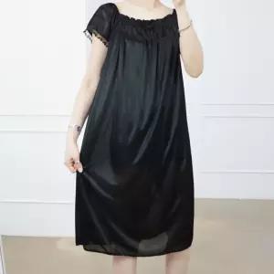 여성 실키 레이스 밴딩 원피스 잠옷 파자마 빅사이즈