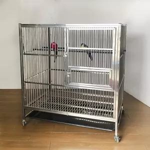 스텐 새장 날림장 이동식 새집 조류 철제 앵무새 휴대용 대형 놀이터 사육 스테인리스