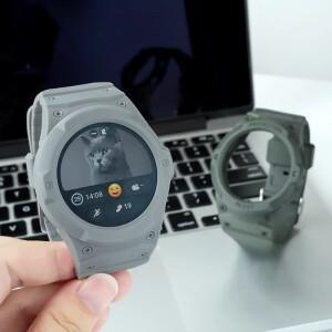 삼성호환 갤럭시호환 시계 7/6/5/4 용 실리콘 스트랩 + PC 케이스 SmartWatch 스포츠 루프 밴드 팔찌 40MM