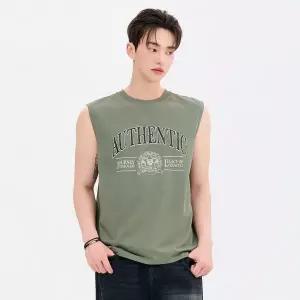 [하프클럽/체이스플러스]남성 그래픽 나시 티셔츠 FCRK5912E