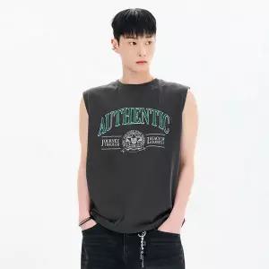 [하프클럽/체이스플러스]남성 그래픽 나시 티셔츠 FCRK5912E