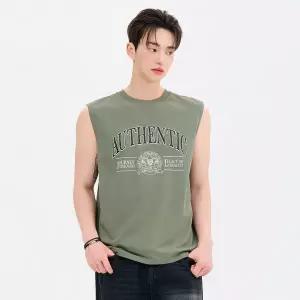 [하프클럽/체이스플러스]남성 그래픽 나시 티셔츠 FCRK5912E
