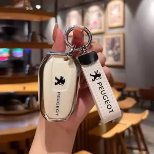 푸조 키케이스 308 301 408 308s 3008 2008 508 자동차 버튼 쉘백 키홀더