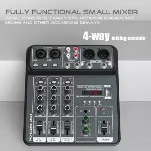 Magideal 4/6 채널 USB 오디오 믹서 사운드 보드 전문 믹싱 콘솔 데스크탑 가라오케 DJ 스테레오 라이브