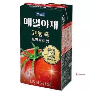 매일유업 힘 고농축 토마토의 125mlx24개 토마토의힘pqr927
