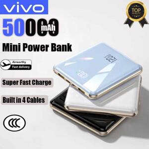 VIVO 50000mAh 미니  보조배터리 120W 초고속 충전 내장형 4개 케이블 대용량 외장  호환  호환용