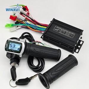 36V 48V 350W 18A 충전 스쿠터 브러시리스 모터 표시파 컨트롤러 LCD 속도 표시 스로틀 전기 자전거 삼륜차