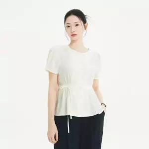 [스타필드 고양] RE 라운드넥 벨티드 반팔 블라우스 RMBLG37RT6