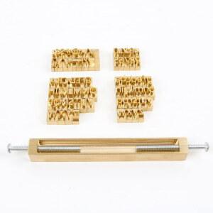 ZONEPACK 황동 문자 CNC 각인 몰드 핫 포일 스탬프 번호 알파벳 DIY 다이 컷 가죽 심볼(MSYH 1줄 홀더 포함)