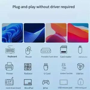 A43I 10Gbps USB 허브 클램프 3.0 분배기 어댑터 데스크탑 PC 액세서리용 확장 클립