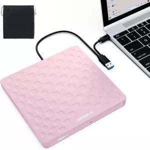 노트북용 오리진빌리브 외장 CD DVD 드라이브 USB 3.0 타입-C 울트라 슬림 13mm 플레이어 휴대용 RW