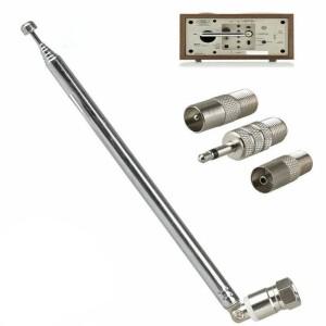 4/5피스 AV 스테레오 수신기 증폭기 막대 안테나 3.5mm 어댑터 FM 라디오 텔레스코픽 나사 F  남성 플러그