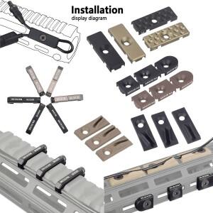 전술 M-LOK Keymod 와이어 가이드 시스템 케이블 관리 SF M300 라이트 PEQ 스위치 커버 20mm Picatinny 레