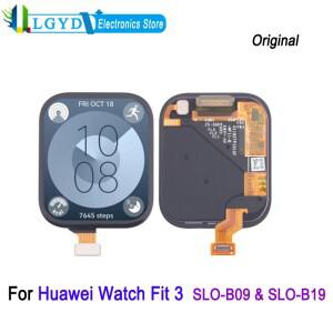 For HUAWEI호환 Watch Fit 3 SLO-B09 & 핏3 스마트워치 LCD 디스플레이 터치 스크린 교체 부품용 1.82인치
