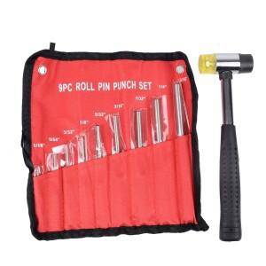 9피스 롤 핀 펀치 세트 도구 키트 치즐 그립 Gunsmith 쥬얼리 및 시계 총 수리 Handyman Handwear 리무버