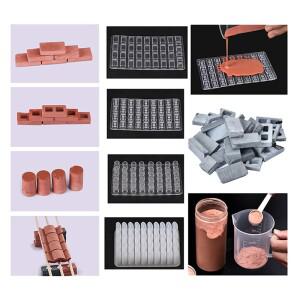 1Pc 건물 만들기 미니 벽돌 모래 테이블 실리콘 금형 시멘트 모델 작은 집 수제 Diy 홈 인테리어