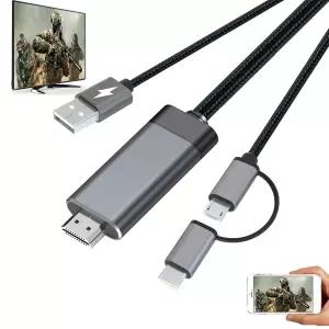 USB /Type C에서 HDMI 2까지 어댑터 MHL 비디오 컨버터 케이블(A72 A7 A70 A52 A32 5G A02 A03S A2 A5 Moto