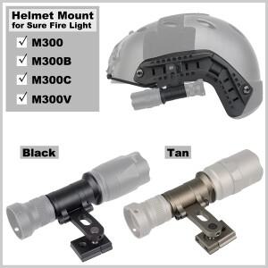 전술 SureFire M300 라이트 시리즈 ARC 헬멧 마운트 MICH2000 손전등 용 고속 사이드 가이드 레일