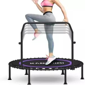 바가 을 치미 450/550LBS 미니 리바운더 트램펄린 40/48 조절 폼 핸들 실내/외 운동을 안정적이고 조용한