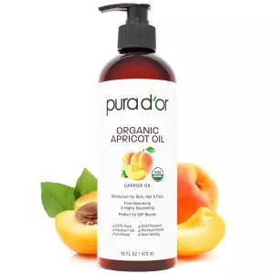 퓨라 도르 오가닉 살구씨 오일 (473ml) 100% 순수 천연 USDA 인증