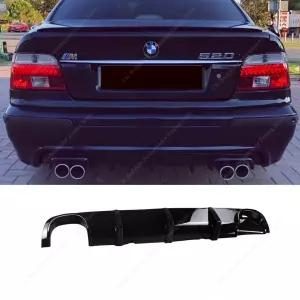BMW E39 5시리즈 M 스포츠 98-03 글로스 블랙 MPF1 리어 디퓨저 범퍼 립 바