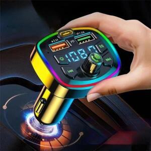 차량용 충전기 FM 트랜스미터 블루투스 5.0 핸즈프리 3.1A 듀얼 USB PD  MP3 TF U 디스크 AUX 플레이어