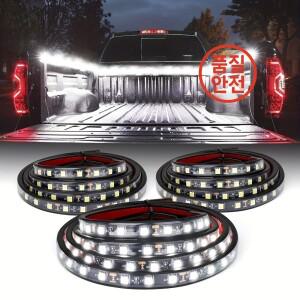 2in1 백색 LED 트럭 침대 빛 스트립 150cm 화물 픽업 SUV RV 장식 램프에 한 On/Off 스위치 블레이드 퓨즈