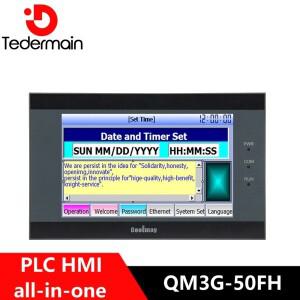 쿨메이 5인치 HMI PLC 콤보 프로그래머블 로직 컨트롤러 터치 패널 산업용 모니터 QM3G-50FH-24MT/R 선택적