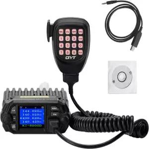 QYT KT-8900D GMRS 모바일 라디오 듀얼 밴드 25와트 전원 출력 200채널 CTCSS 및 DSC UHF 스캔 중계기 지원