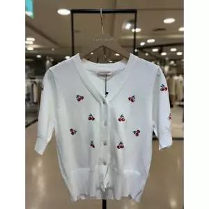 플라스틱아일랜드 체리자수 니트 가디건 PR2KG562 675354